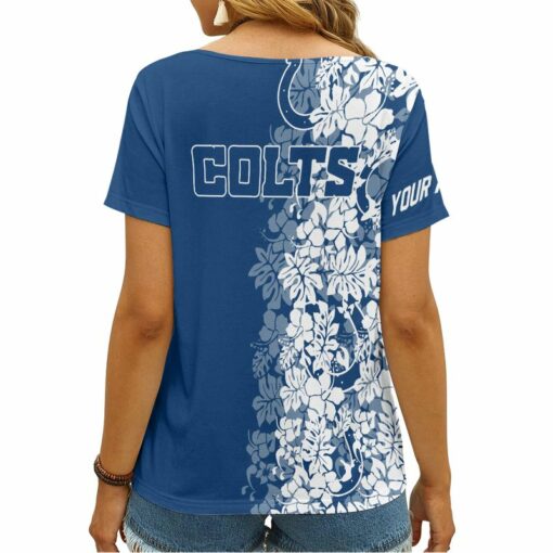 Indianapolis Colts Personalized V-neck Women T-shirt