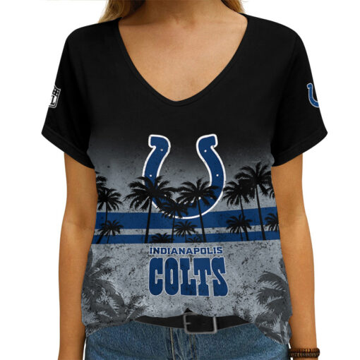 Indianapolis Colts Personalized V-neck Women T-shirt AGC71