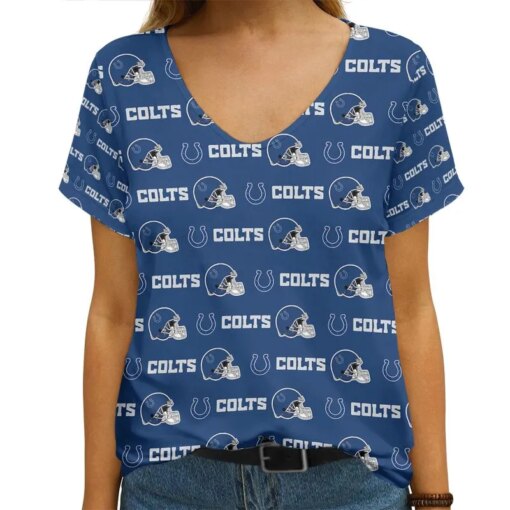 Indianapolis Colts V-neck Women T-shirt