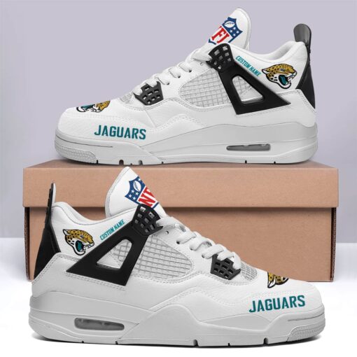 Jacksonville Jaguars Personalized AJ4 Sneaker BG286