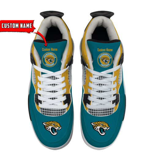 Jacksonville Jaguars Personalized AJ4 Sneaker BG53