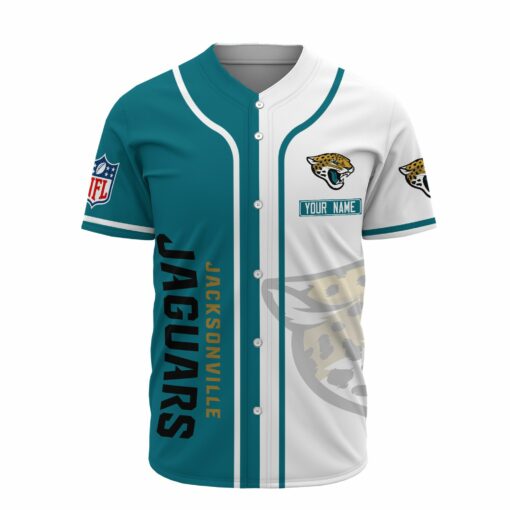 Jacksonville Jaguars Personalized Baseball Jersey 504