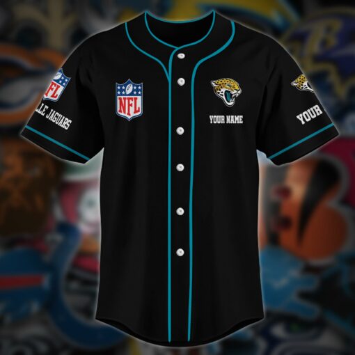 Jacksonville Jaguars Personalized Baseball Jersey AZCBJS113