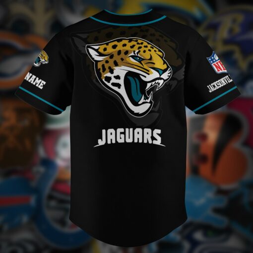 Jacksonville Jaguars Personalized Baseball Jersey AZCBJS113