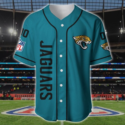 Jacksonville Jaguars Personalized Baseball Jersey BG184