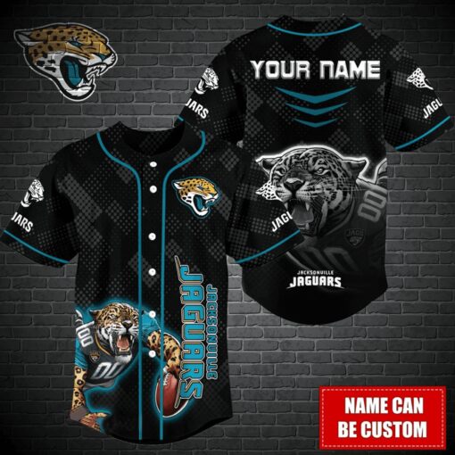 Jacksonville Jaguars Personalized Baseball Jersey BG362