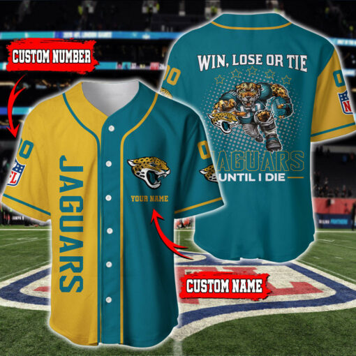 Jacksonville Jaguars Personalized Baseball Jersey BG576