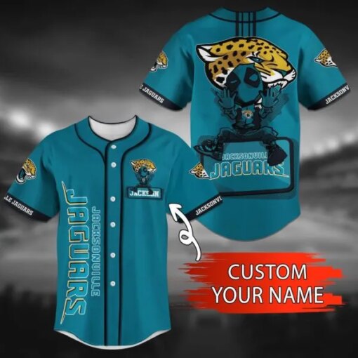 Jacksonville Jaguars Personalized Baseball Jersey BG75