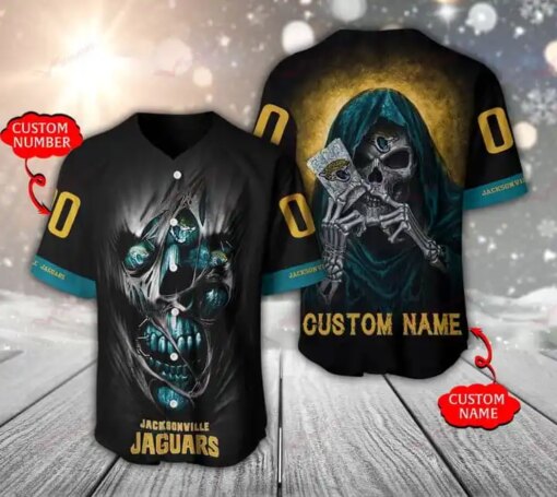 Jacksonville Jaguars Personalized Baseball Jersey BG957