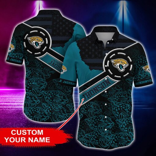 Jacksonville Jaguars Personalized Button Shirt and T-shirt BG173