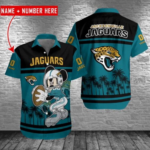 Jacksonville Jaguars Personalized Button Shirt BB774