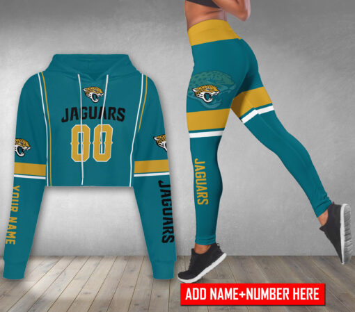 Jacksonville Jaguars Personalized Combo Croptop Hoodie And Leggings BGLG371+BG2CHD371