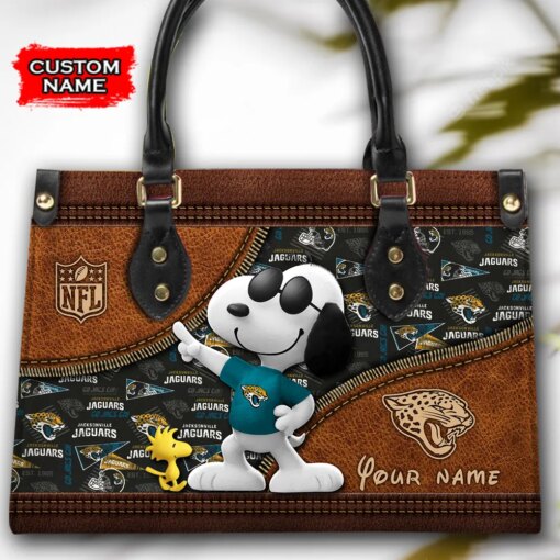 Jacksonville Jaguars Personalized Leather Hand Bag BBLTHB550