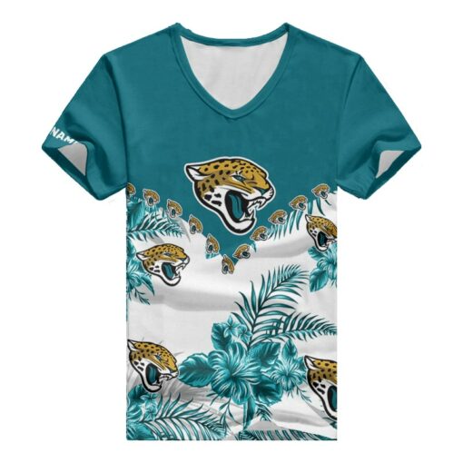 Jacksonville Jaguars Personalized V-neck Women T-shirt BG606