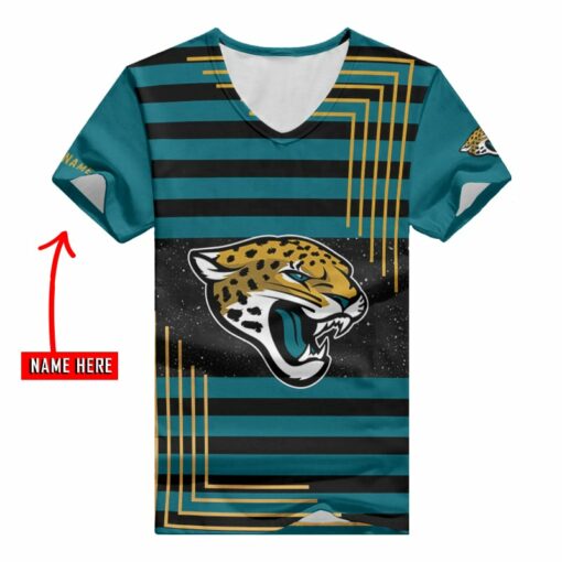 Jacksonville Jaguars Personalized V-neck Women T-shirt BG807