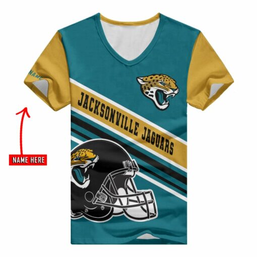 Jacksonville Jaguars Personalized V-neck Women T-shirt BG872