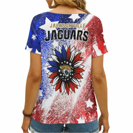 Jacksonville Jaguars V-neck Women T-shirt