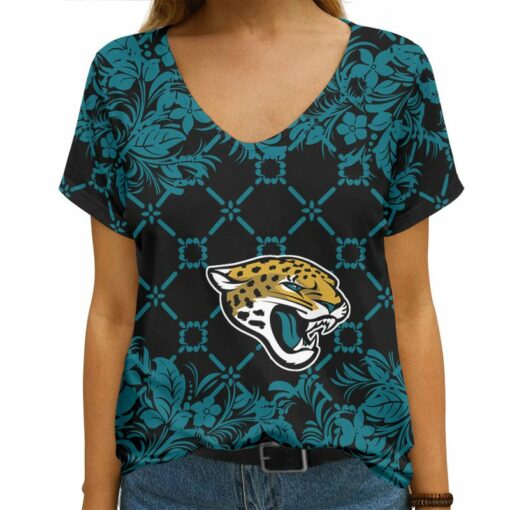 Jacksonville Jaguars V-neck Women T-shirt