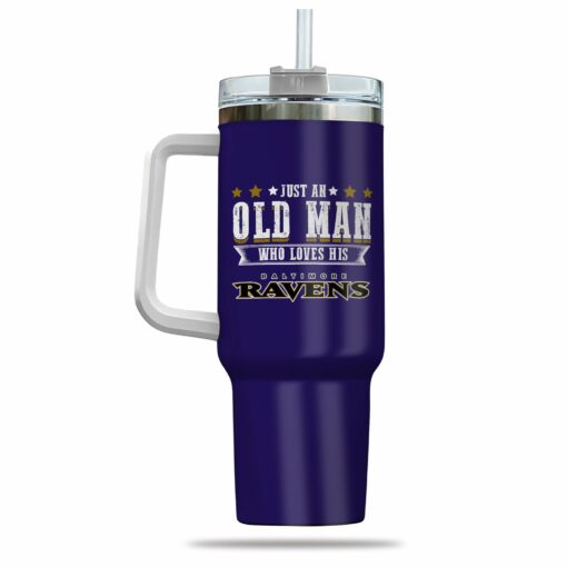 Just Old Man Who Loves Baltimore Ravens 40oz Tumbler