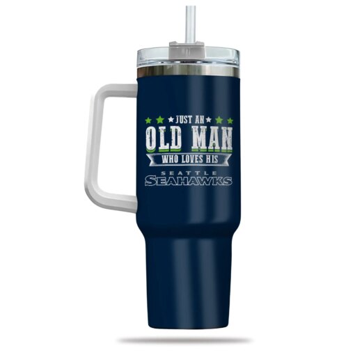 Just Old Man Who Loves Seattle Seahawks 40oz Tumbler