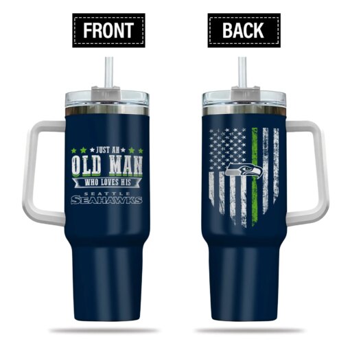 Just Old Man Who Loves Seattle Seahawks 40oz Tumbler