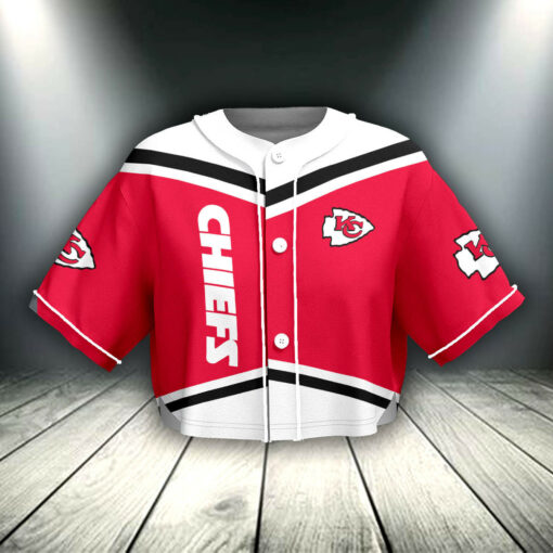 Kansas City Chiefs Crop Top Baseball Jersey 114