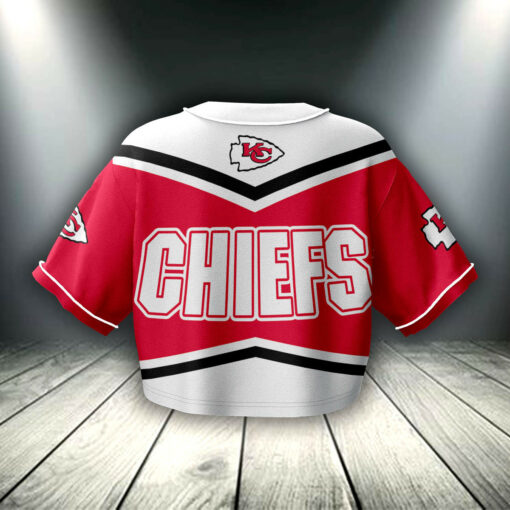 Kansas City Chiefs Crop Top Baseball Jersey 114