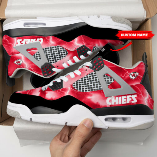 Kansas City Chiefs Personalized AJ4 Sneaker BG133