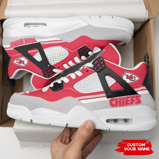 Kansas City Chiefs Personalized AJ4 Sneaker BG270