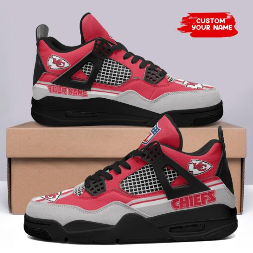 Kansas City Chiefs Personalized AJ4 Sneaker BG270