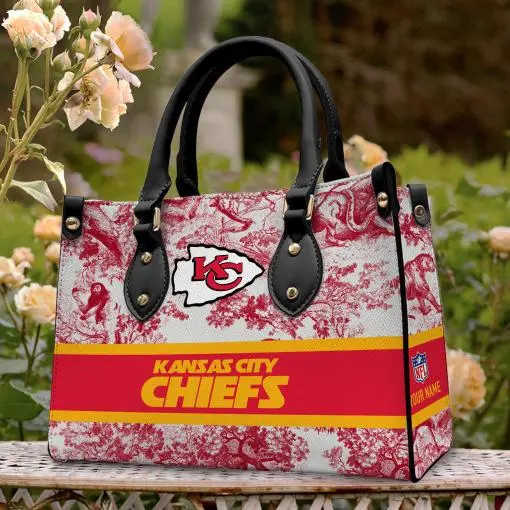 Kansas City Chiefs Personalized Leather Hand Bag BB321