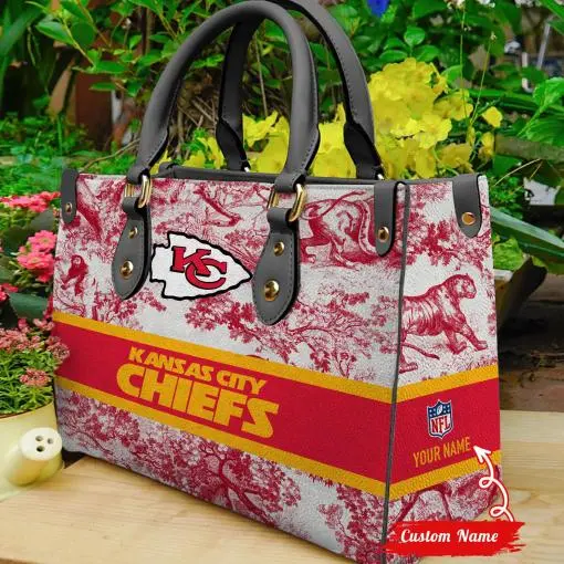 Kansas City Chiefs Personalized Leather Hand Bag BB321