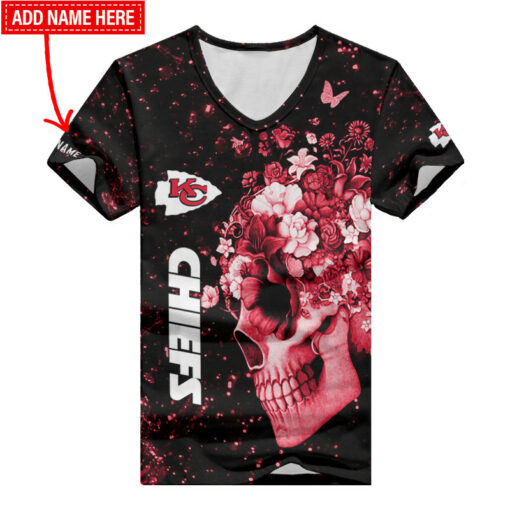 Kansas City Chiefs Personalized Summer V-neck Women T-shirt BG388