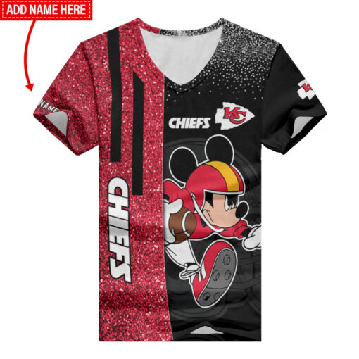 Kansas City Chiefs Personalized Summer V-neck Women T-shirt BG408