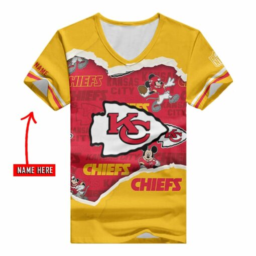 Kansas City Chiefs Personalized V-neck Women T-shirt BG842