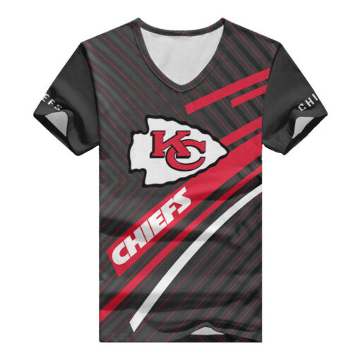 Kansas City Chiefs Summer V-neck Women T-shirt BG334