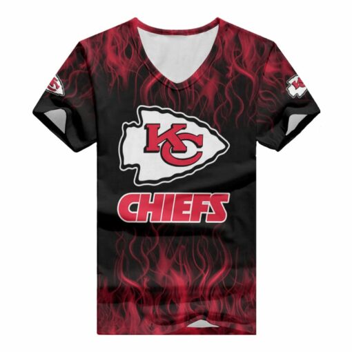 Kansas City Chiefs V-neck Women T-shirt BG568