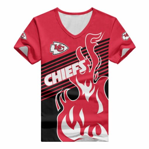 Kansas City Chiefs V-neck Women T-shirt BG743