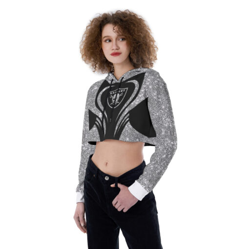 Las Vegas Raiders Combo Croptop Hoodie And Leggings AZCLG017+AZC2CTHD017