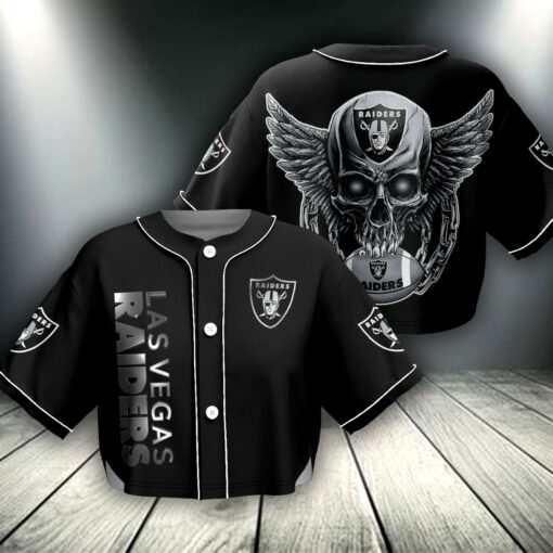 Las Vegas Raiders Crop Top Baseball Jersey 106