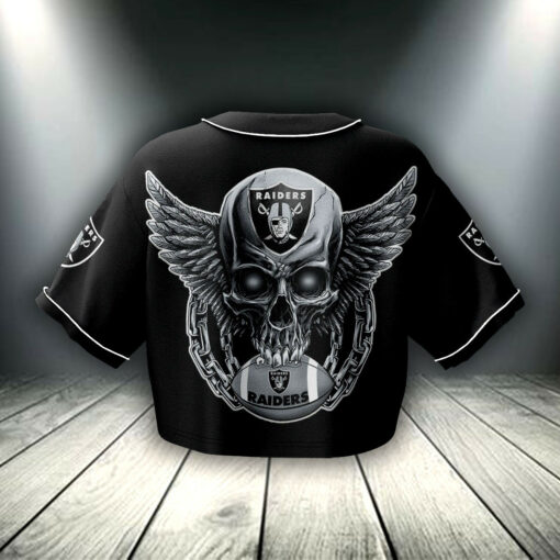 Las Vegas Raiders Crop Top Baseball Jersey 106