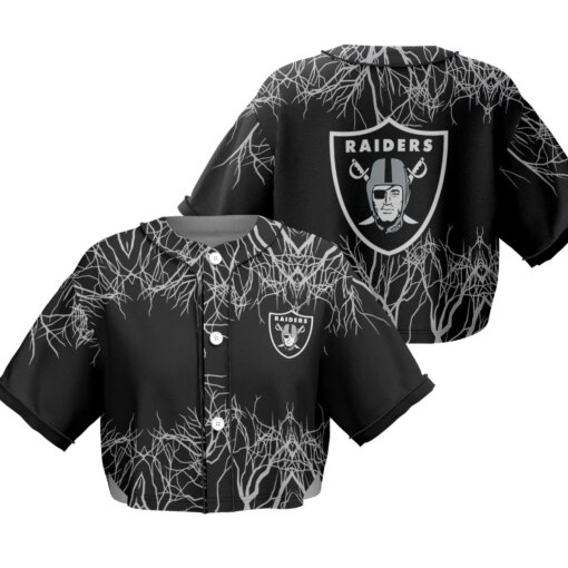 Las Vegas Raiders Crop Top Baseball Jersey 44