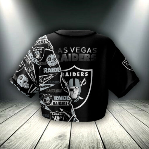 Las Vegas Raiders Crop Top Baseball Jersey 65