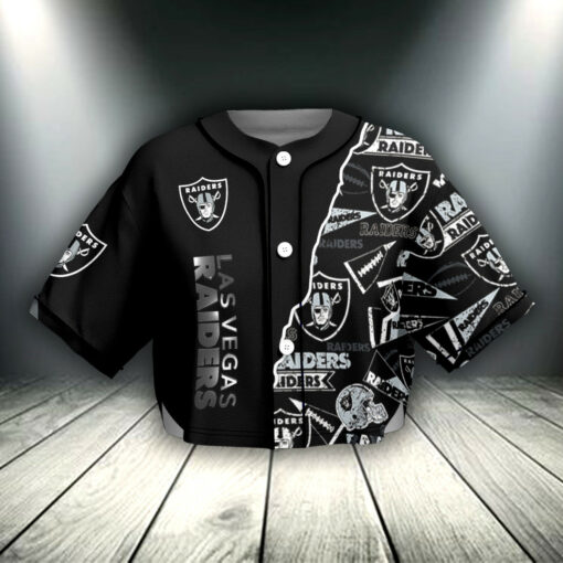 Las Vegas Raiders Crop Top Baseball Jersey 65