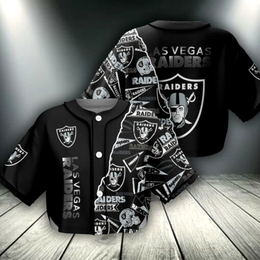 Las Vegas Raiders Crop Top Baseball Jersey 65