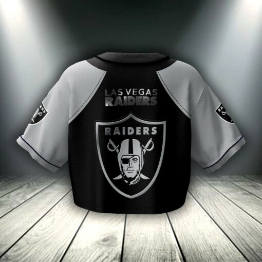 Las Vegas Raiders Crop Top Baseball Jersey 66