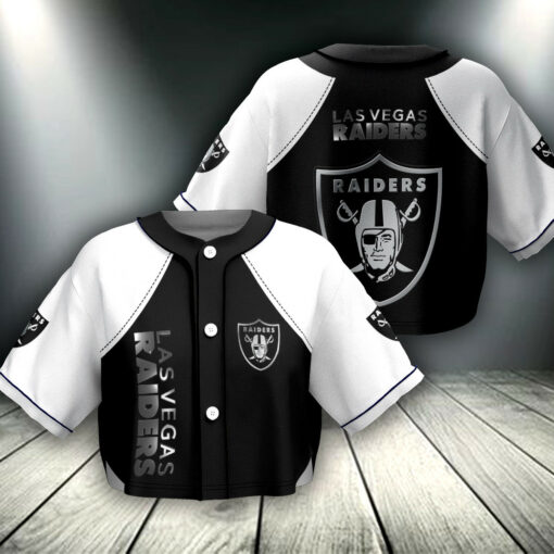 Las Vegas Raiders Crop Top Baseball Jersey 66