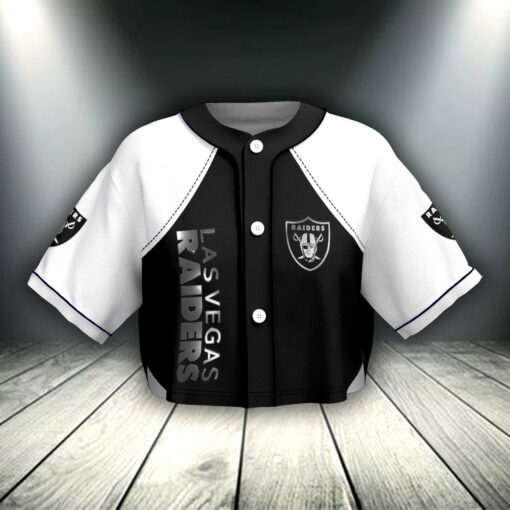 Las Vegas Raiders Crop Top Baseball Jersey 66