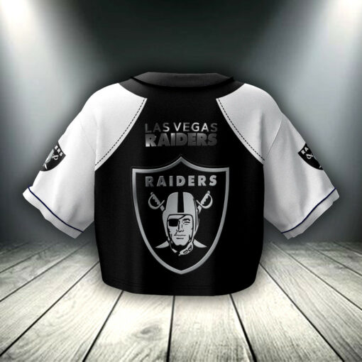 Las Vegas Raiders Crop Top Baseball Jersey 66