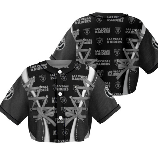 Las Vegas Raiders Crop Top Baseball Jersey 77